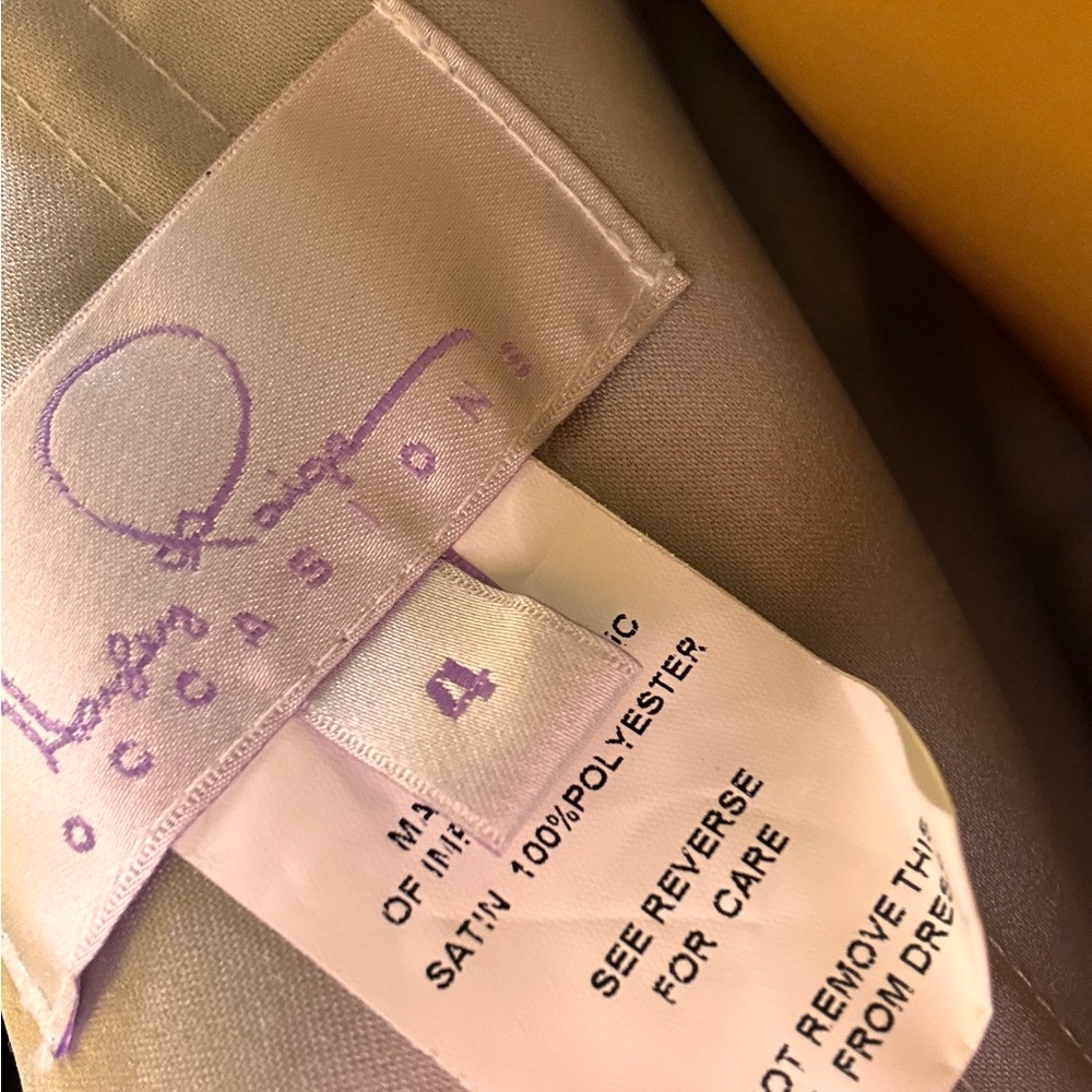 Satin beige dress size 4